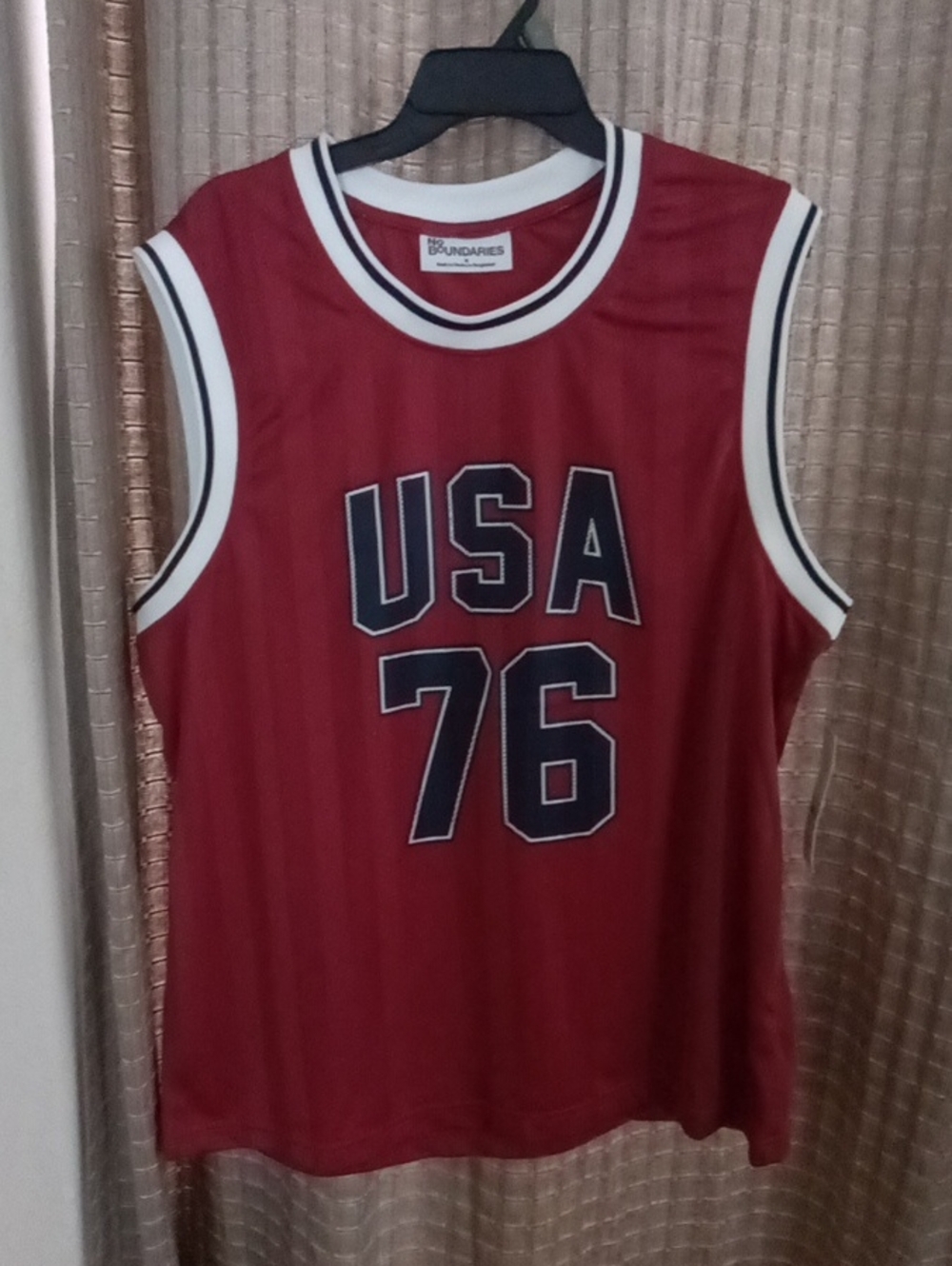 No Boundaries Red USA 76 Sleeveless Jersey